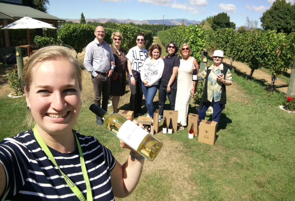 after wine tasting in Marlborough