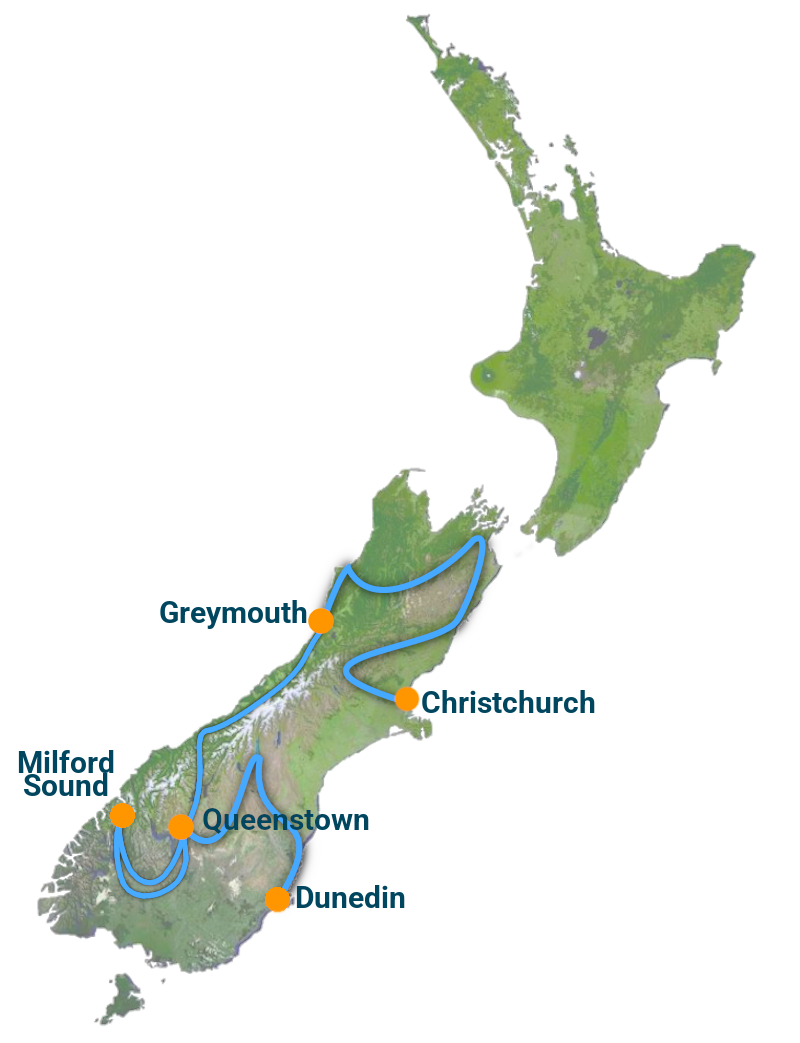 Itinerary map